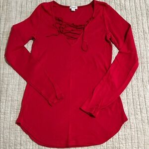 🔥🔥🔥Splendid LS LACE UP TOP